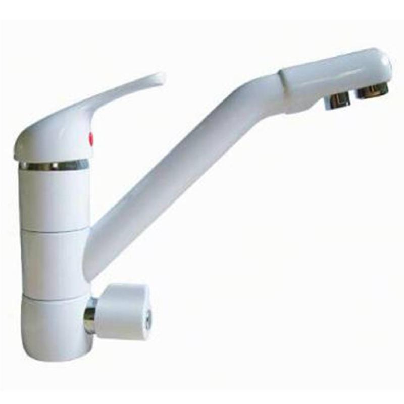 Robinet de cuisine mitigeur 3 voies dauphin blanc_3