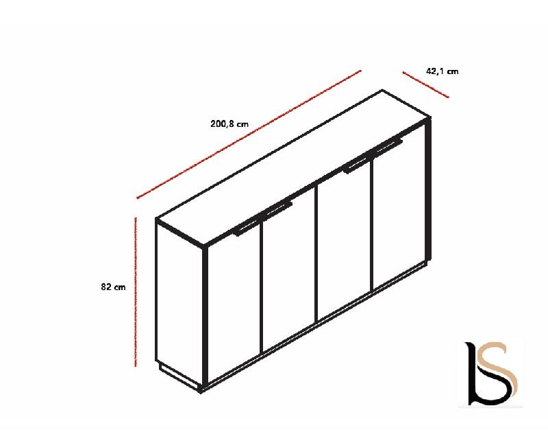 Crédence basse de rangement Status - MDD. - Noyer_3