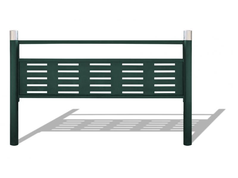 Barrière urbaine Bar3700 Urban'NT - en acier avec potelets et main courante en fer plat_3