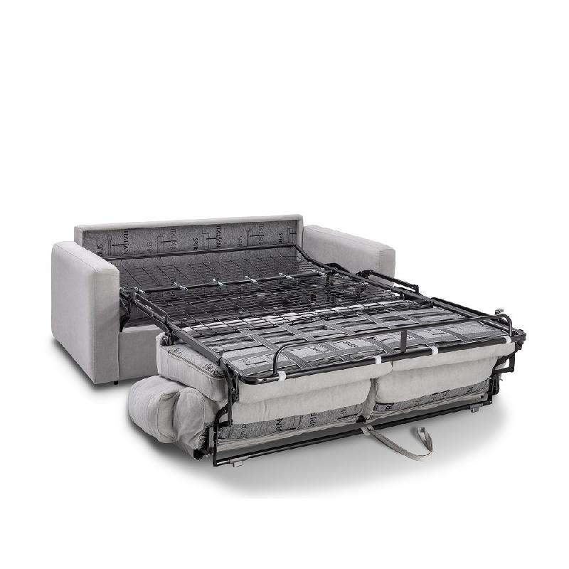 Canapé convertible express Toulouse - 140 cm - Matelas 16 cm - Tissu tweed bleu paon - Fabrication Italienne_3