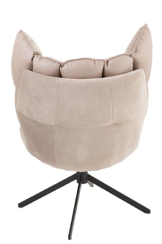 Fauteuil relax pivotant Pietra - tissu gris clair - design contemporain et confortable_3
