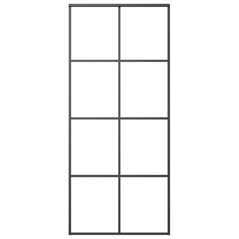 Vidaxl porte coulissante avec kit de quincaillerie 90x205 cm verre esg 3152141_3