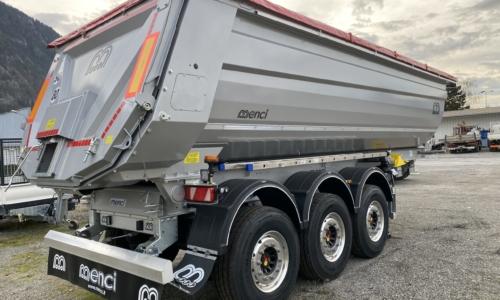 Semi-remorque benne basculante Menci SA700R - 27m³ - 3 essieux SAF - acier Hardox B450_3