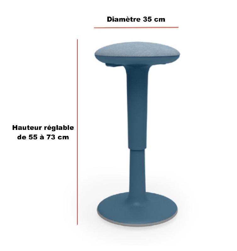 Tabouret de bureau ergonomique DOT - Bleu 810_3