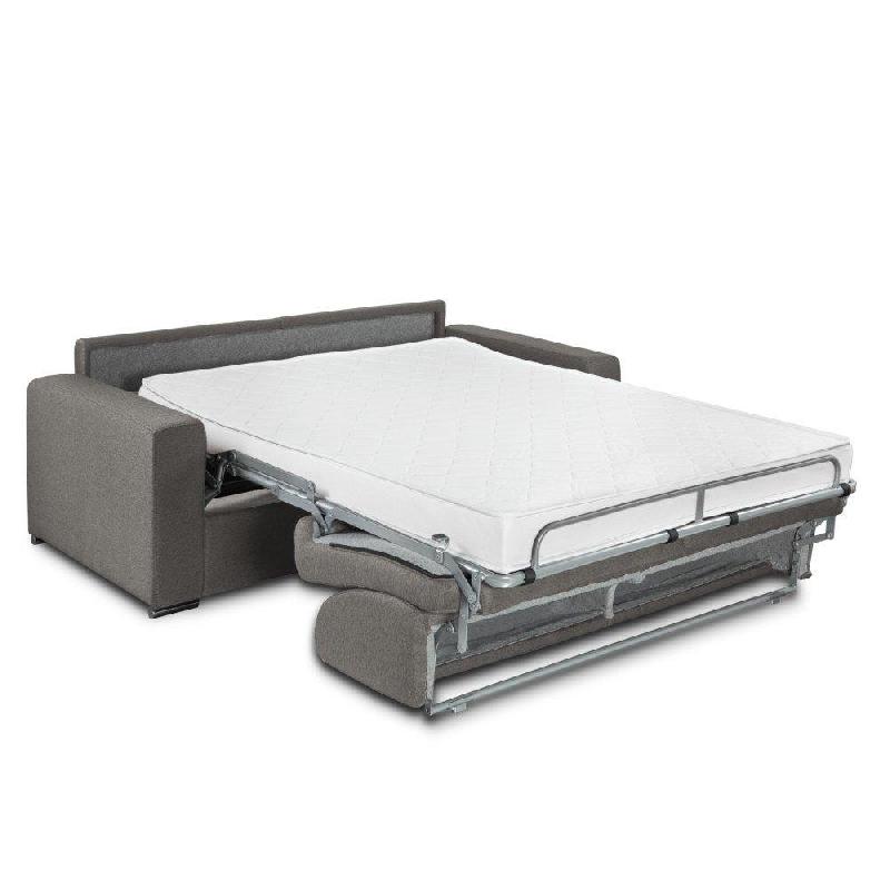 Canapé lit 4 places DREAMER - Convertible express 160x197x16 cm - Tissu NEO gris silver - Matelas Excellence Literie inclus_3