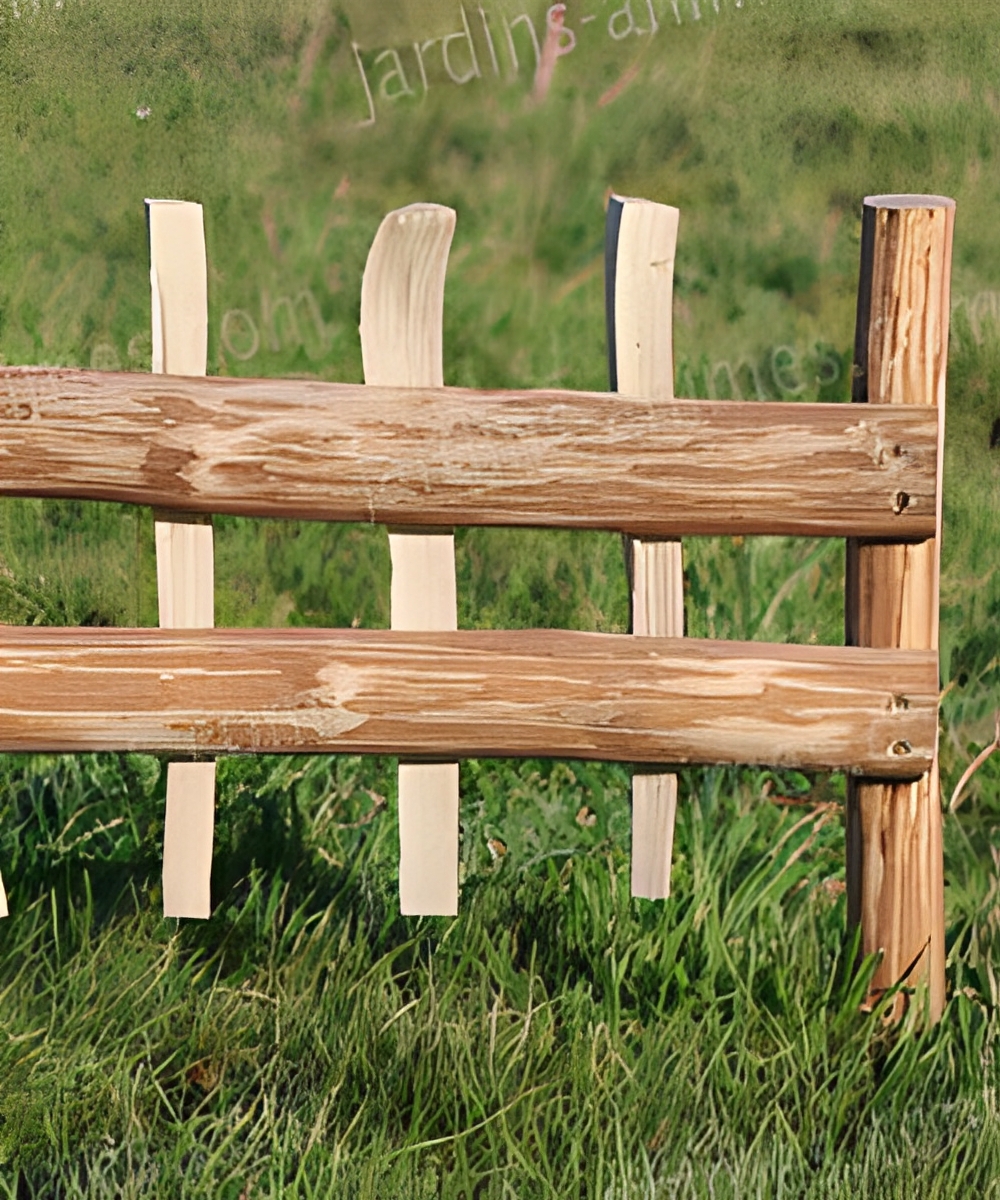 Clôture résistante en bois de noisetier pour création d’allées de jardin