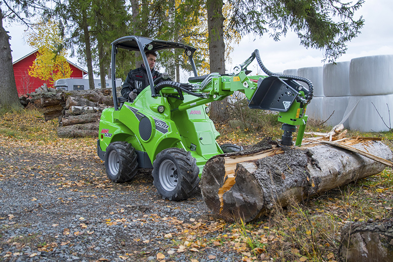 Mini-chargeuse rapide avec vitesse jusqu'à 19 km/h