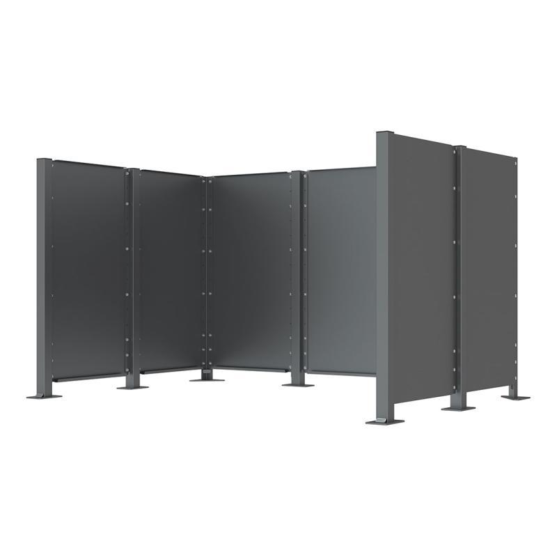 Poteau cache-conteneurs modulable - peint sur galva - ref : 208197.Gpro_3