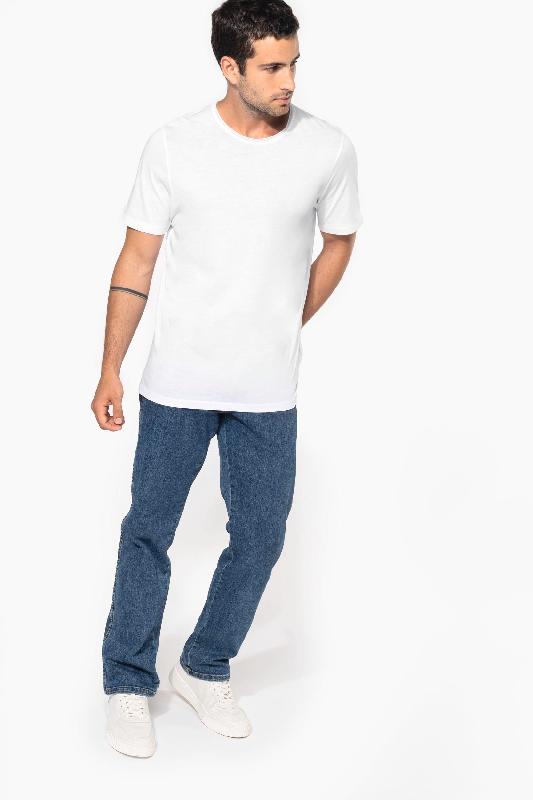T-shirt bio homme - Col à bords francs, manches courtes - Réf : K398 - Kariban_3