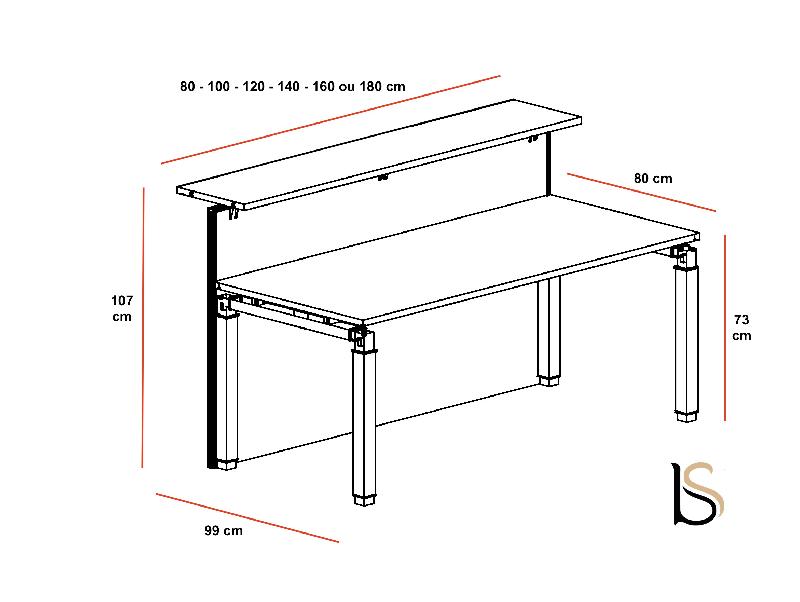 Banque d'accueil droite ROCK Arche - Mobel Linea. - 80, Blanc_3