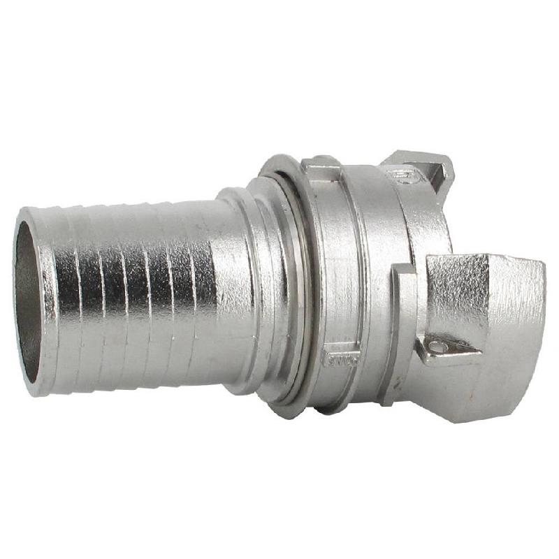 Demi-raccord symétrique avec verrou - DN 50 mm - Embout annelé Ø 51 mm - Inox_3