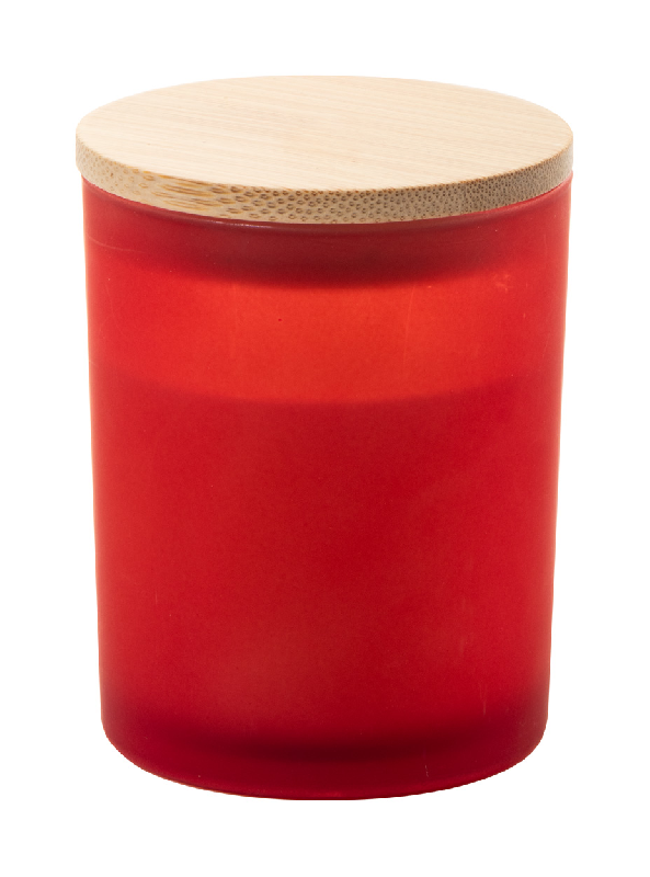 Bougie parfumée - cannelle - cire végétale - verre dépoli avec couvercle en bambou - 200g_3