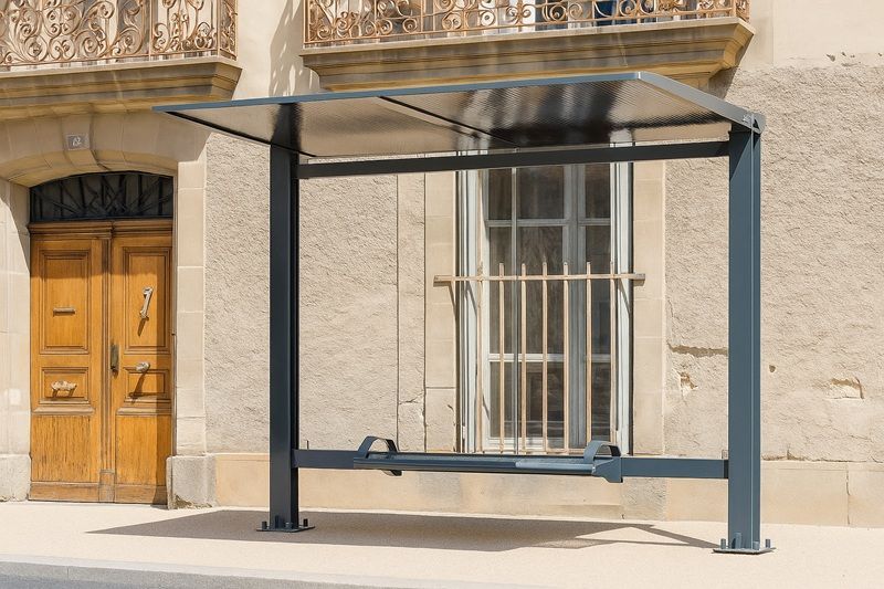 Abri bus vitré haut de gamme pour collectivités - H1 - 3.20 m_3