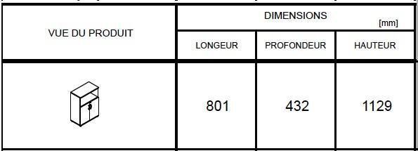 Armoire  avec niche bibliothèque et portes battantes - MDD - Blanc pastel, Blanc pastel_3
