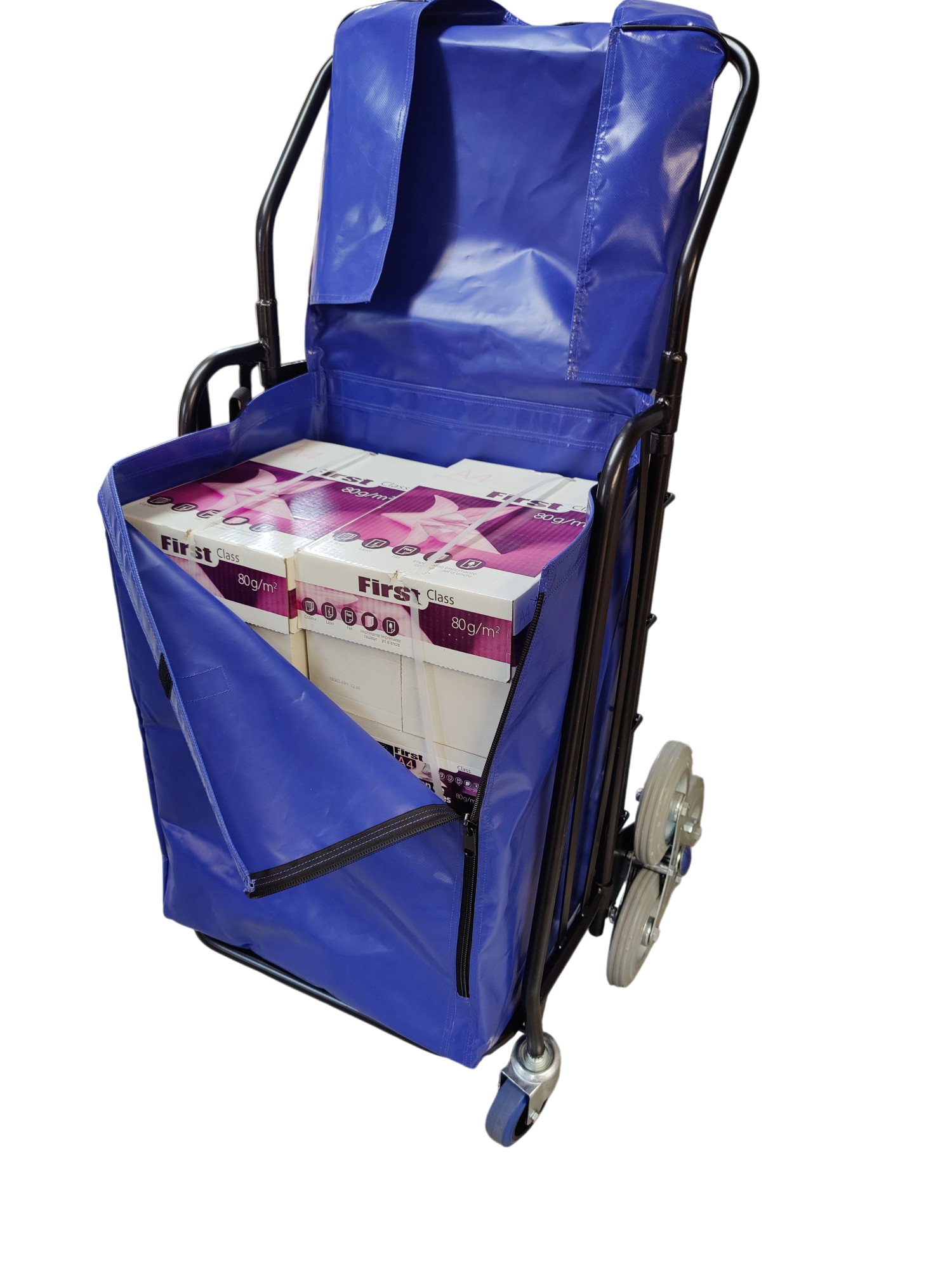 Chariot pliable de distribution publicité à roues etoilées - Référence : TR034R6_3