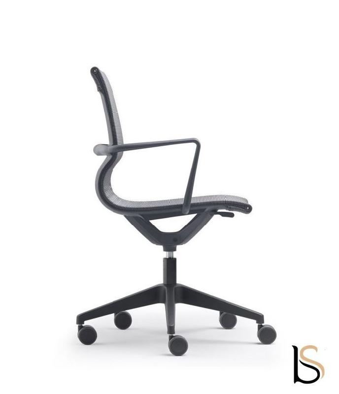 Fauteuil visiteur en résille Luma - Sokoa - Noir_3