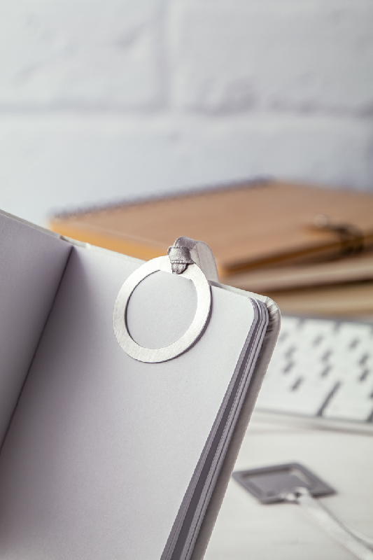 Marque-page en acier inoxydable avec ruban argenté - Carte de vœux sur mesure imprimée recto-verso_3