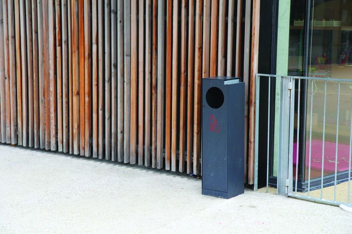 Cs111 - poubelle publique - mmcité 1 a.S. - corps en acier galvanisé, cendrier avec éteignoir à cigarettes, 32L, avec couvercle_3