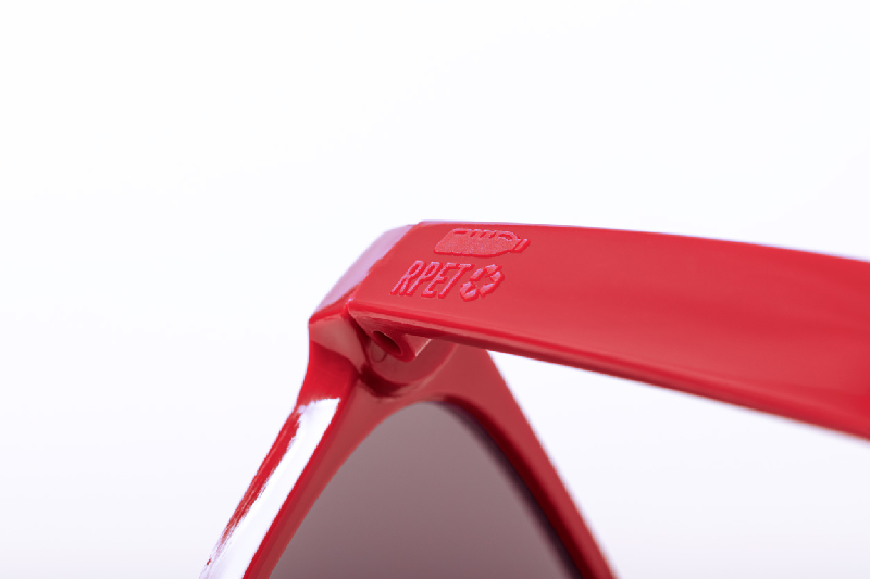 Lunettes de soleil en RPET - Protection UV 400 - Couleur rouge - Poids 25g_3