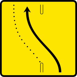 Panneau voirie temporaire KD8 ex3 - Changement de chaussée ou de trajectoire sur une voie - WP Signalisation_3
