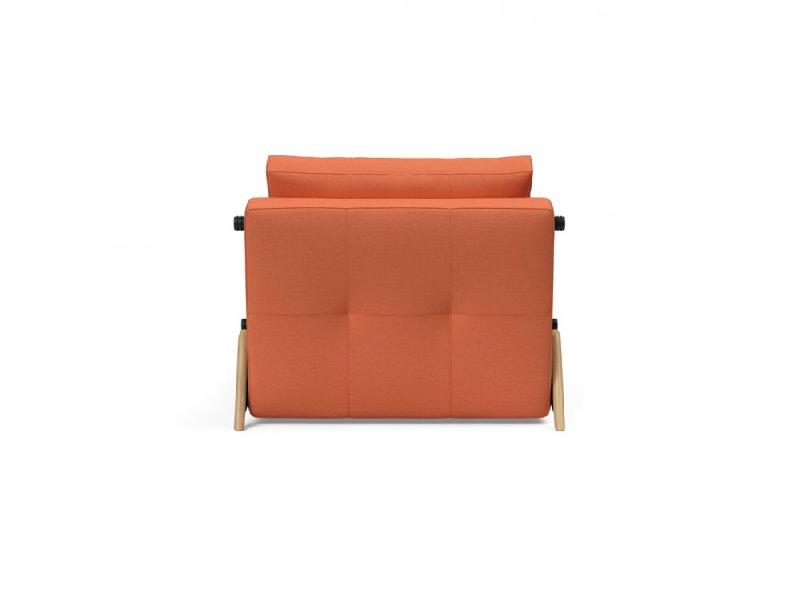 Fauteuil convertible design Innovation Living - Sofabed Cubed 02 Wood - Argus Rust - Lit 200x90 cm_3
