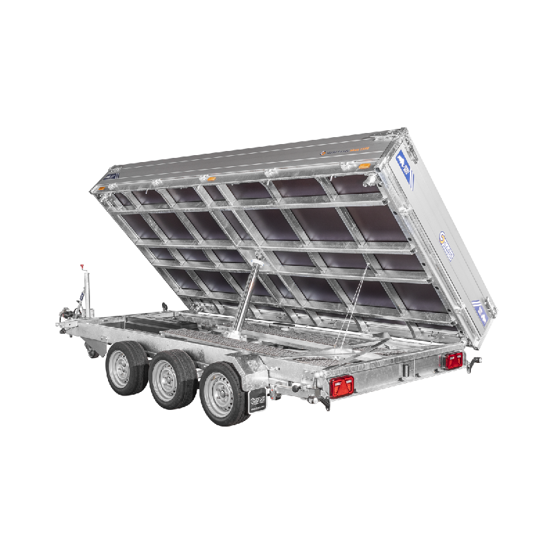 Remorque Tri-benne SARIS HD - 406 x 204 - PTAC : 3500 kg - 3 Essieux - Freinée - Pompe Électrique Référence - K3 406 204 3500 3B HD E_3