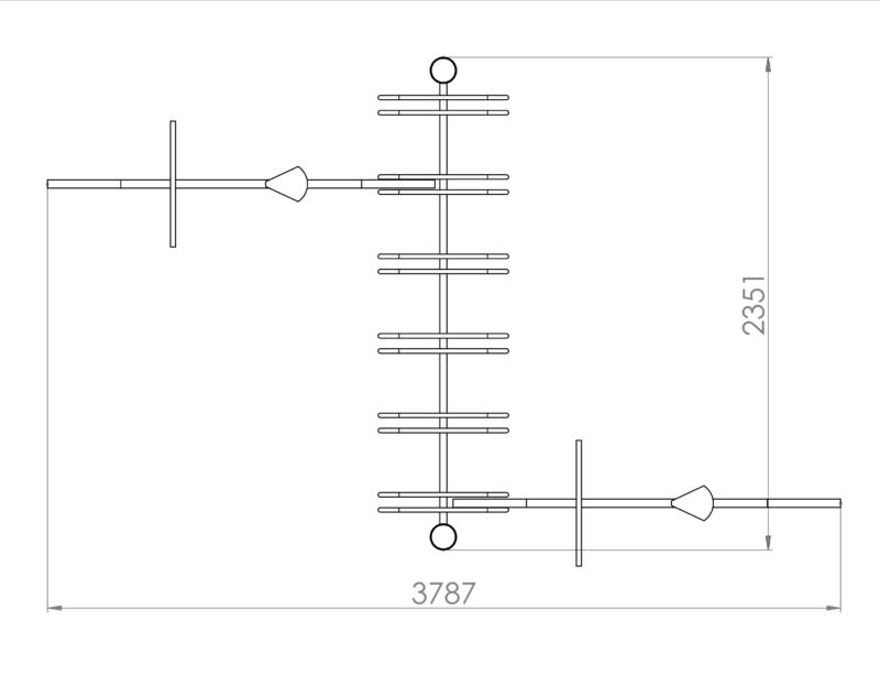 Support Vélo Coudon 3 ou 6 places double face en acier galvanisé_3