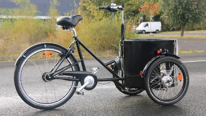 Triporteur Nihola Low Single (musculaire) - maniable et compact avec malle cylindrique_3