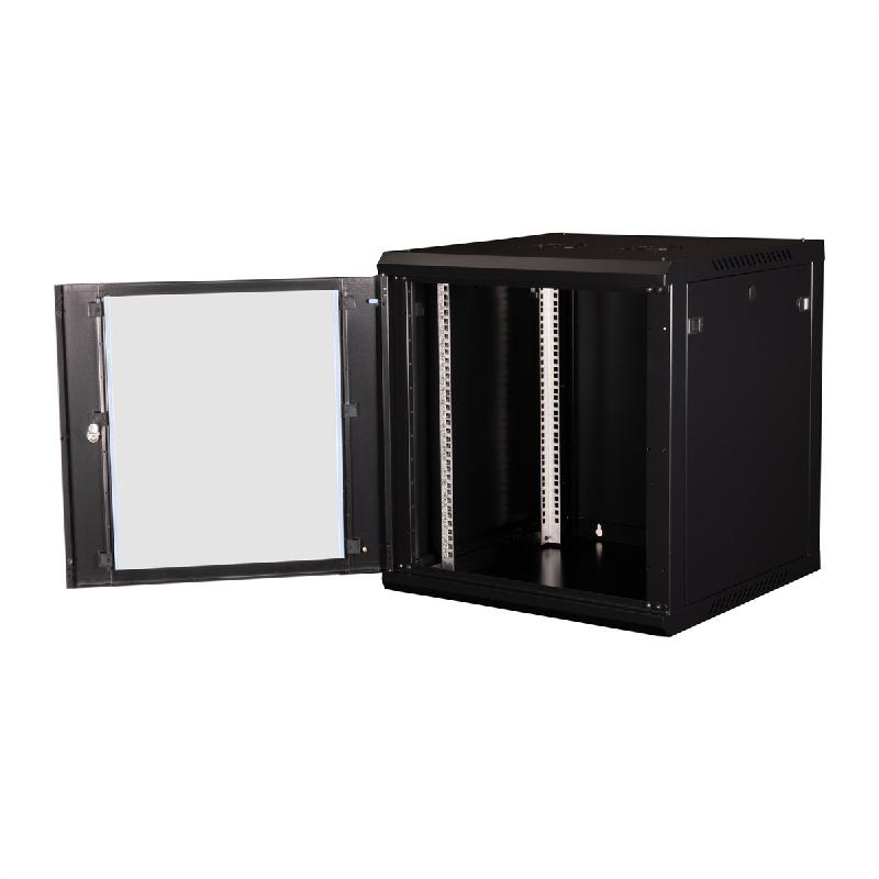 VALUE Boîtier mural 19 pouces 12U, 600 x 600 mm, noir, kit à assembler_3