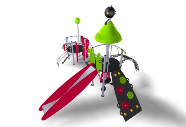 Structure multi-activités métallique Etnik Victoria - LD1EK0140 - Ludoparc - 2 tours - pour enfants de 2 à 8 ans_3