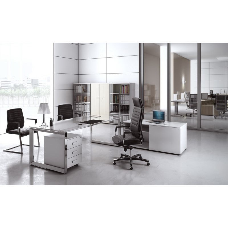 Table bureau de direction avec ou sans retour - Réf 5ème ELEMENT01 - LAS, dimensions modulables et nombreux rangements_3