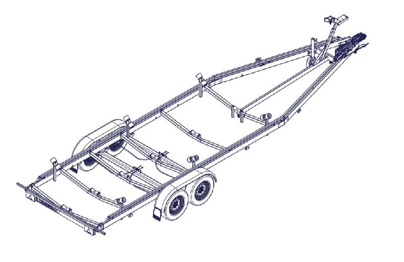 8m40-2m55 - 2x1350 kg - 2700 kg - VLEMMIX - Remorque Porte-Bateau_3