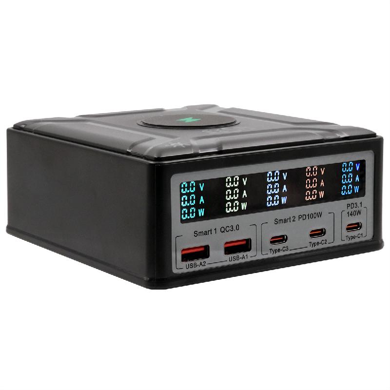 EXSYS EX-1107 Chargeur multiports High Power, QI 15W et USB-C PD à max. 260W_3