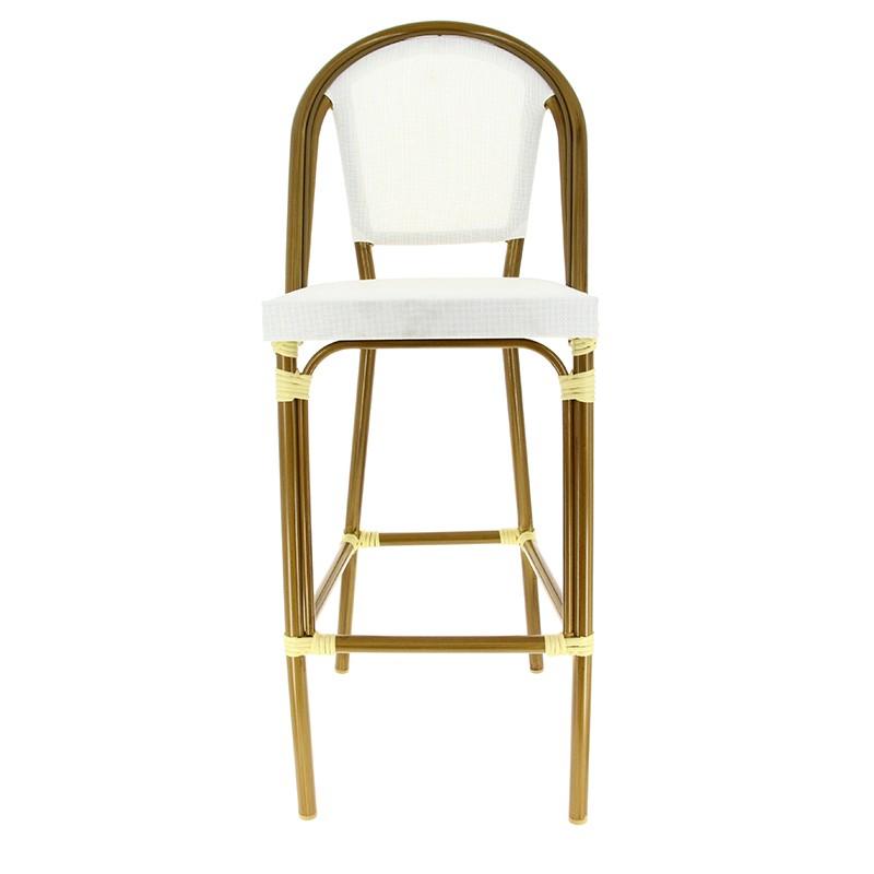 Chaise haute exterieure restaurant Biarritz - BLANC_3