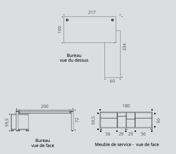 Bureau de direction contemporain avec un piétement métal arche - Astro - Buronomic_3