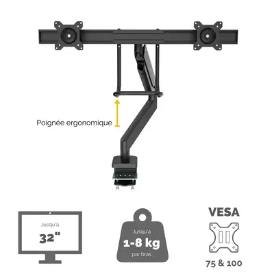 Fellowes Eppa 9909301 support d'écran plat pour bureau 81,3 cm (32