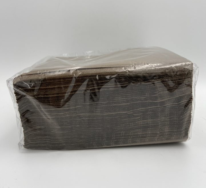 Serviettes de table ouate 2 plis 40x40cm saten chocolat- carton de 2400_3