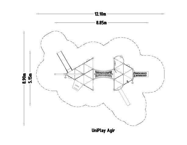 Structure multi-jeux 3 à 12 ans - UniPlay Agir 8071072 - Poteaux bois et panneaux HPL - Hags_3