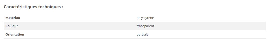 Perfekt - porte-brochure en polystyrène clair - formats A4, A5 ou 1/3 A4 - VKF Renzel_3