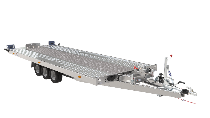 Porte voiture SARIS AT 580 200 3 K - basculement hydraulique - 3 essieux - PTAC : 3500 kg - 580 x 200 cm - Référence -AA2354520_3