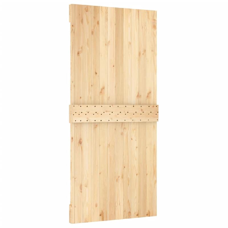 Vidaxl porte coulissante et kit de quincaillerie 95x210 cm pin massif 3203270_3