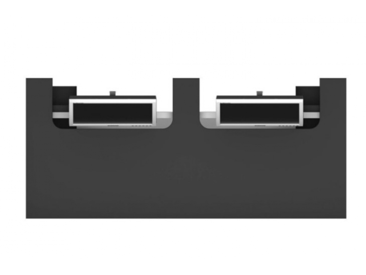 Table informatique ergonomique et sécurisée avec écran semi-encastré - DATA - Fabrication française, piètement réglable et choix de finitions_3