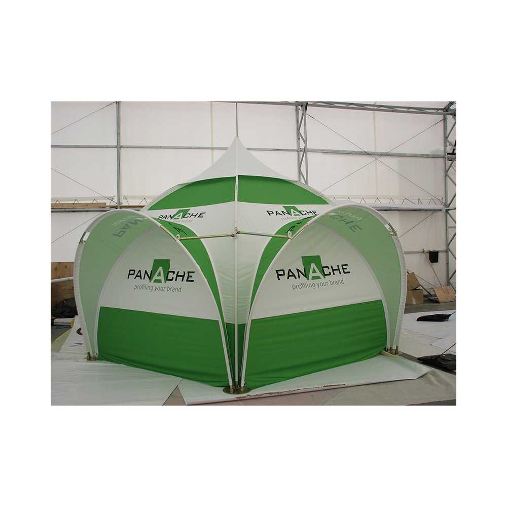 Tente promotionnelle 3x3 mètres avec accessoires et marquage sur mesure