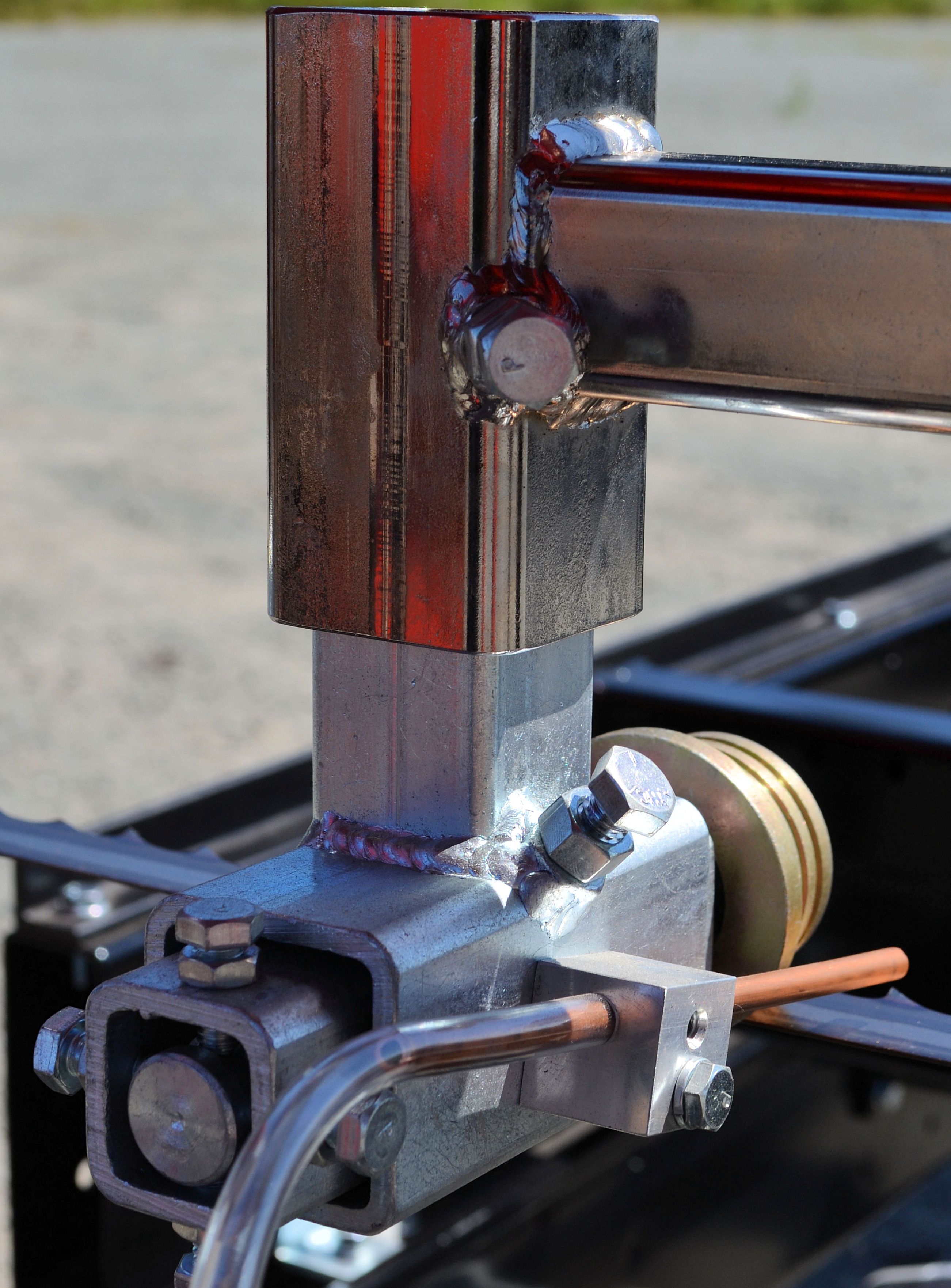 Scierie portable avec base en acier et rails modulaires