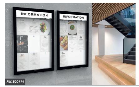 Vitrine d'extérieur contemporaine EDGE - Finitions haut de gamme - Épaisseur 54 et 80mm - Idéale pour hall d'hôtel, bâtiment administratif_3