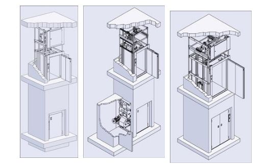 Pylône autoporteur pour monte-charges accessible - Structure en acier galvanisé