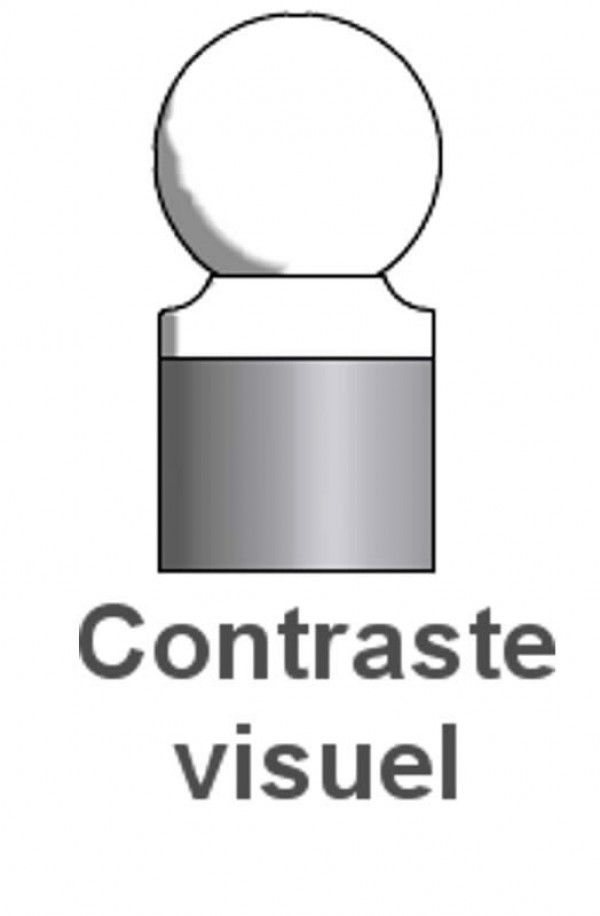 310.03-2 - Potelets fixes à sceller - Boule Ø120mm - Hauteur hors-sol 1,20m - Hauteur totale 1,50m_3