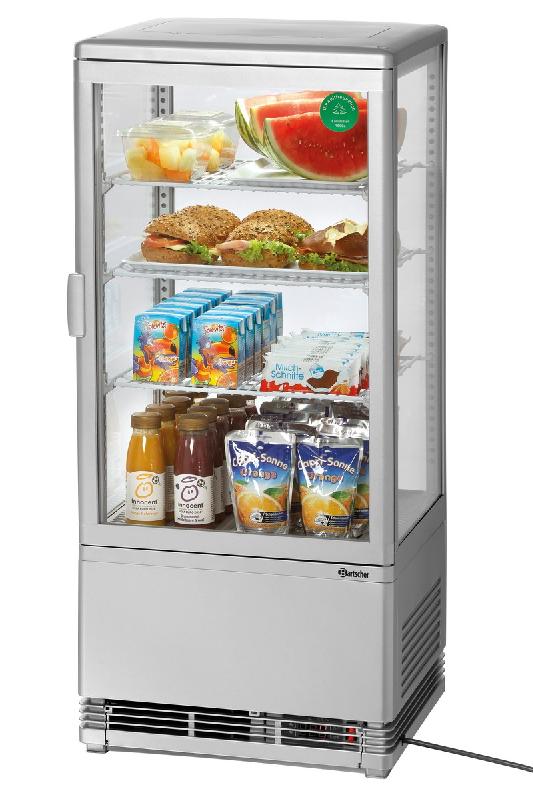 Mini vitrine réfrigérée 78L, argent 700778G Bartscher_3