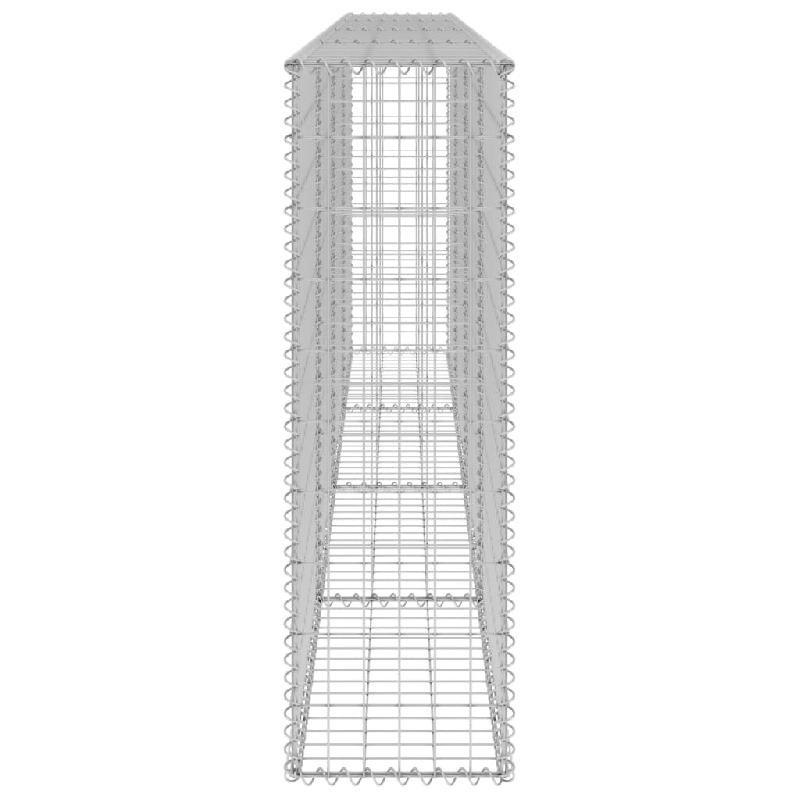 Vidaxl mur en gabion avec couvercles acier galvanisé 300x30x100 cm 147821_3