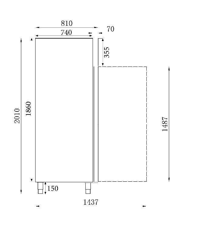 Congelateur en acier inox+al 600 ltr statique l680 7450.0410 COMBISTEEL_3
